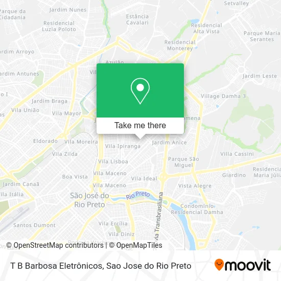 T B Barbosa Eletrônicos map