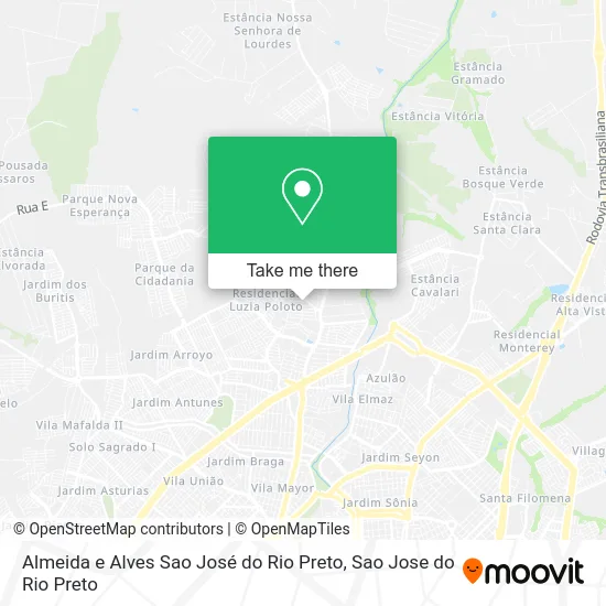 Almeida e Alves Sao José do Rio Preto map