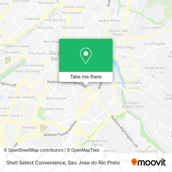 Shell Select Convenience map