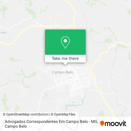 Advogados Correspondentes Em Campo Belo - MG map