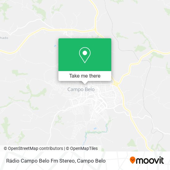 Mapa Rádio Campo Belo Fm Stereo