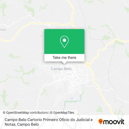 Mapa Campo Belo Cartorio Primeiro Oficio do Judicial e Notas