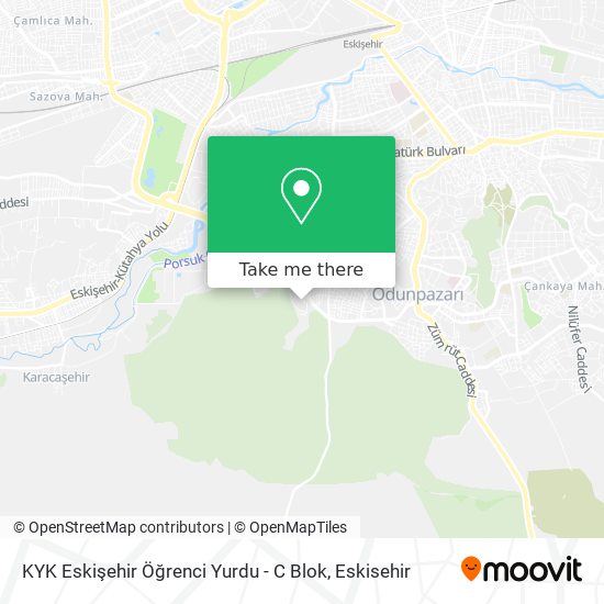 KYK Eskişehir Öğrenci Yurdu - C Blok map
