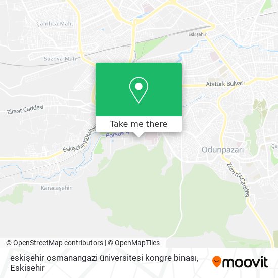 eskişehir osmanangazi üniversitesi kongre binası map