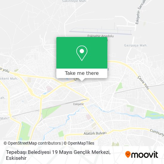Tepebaşı Belediyesi 19 Mayıs Gençlik Merkezi map