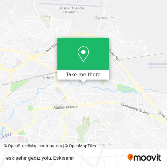 eskişehir gediz yolu map