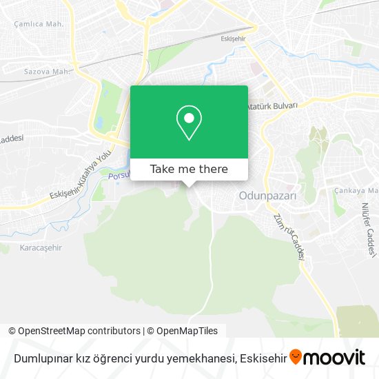 Dumlupınar kız öğrenci yurdu yemekhanesi map
