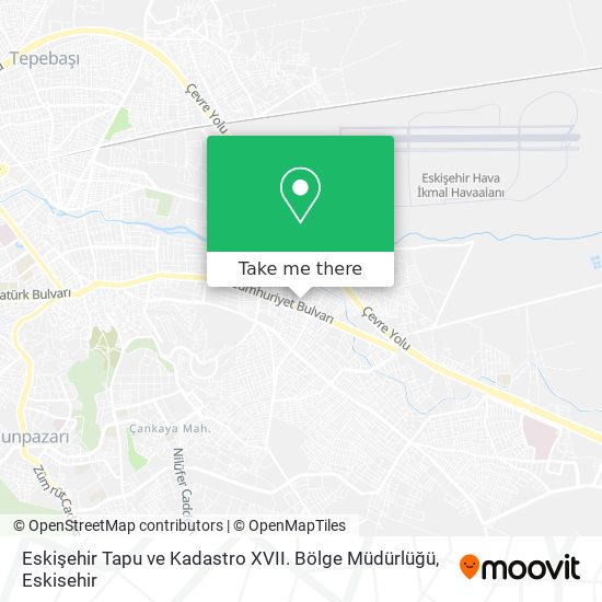 Eskişehir Tapu ve Kadastro XVII. Bölge Müdürlüğü map