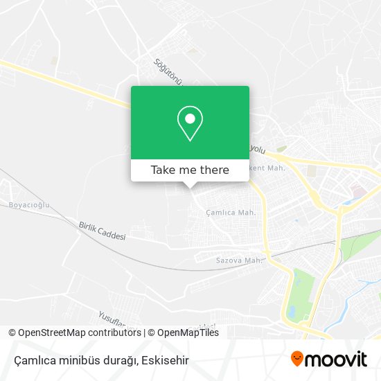 Çamlıca minibüs durağı map