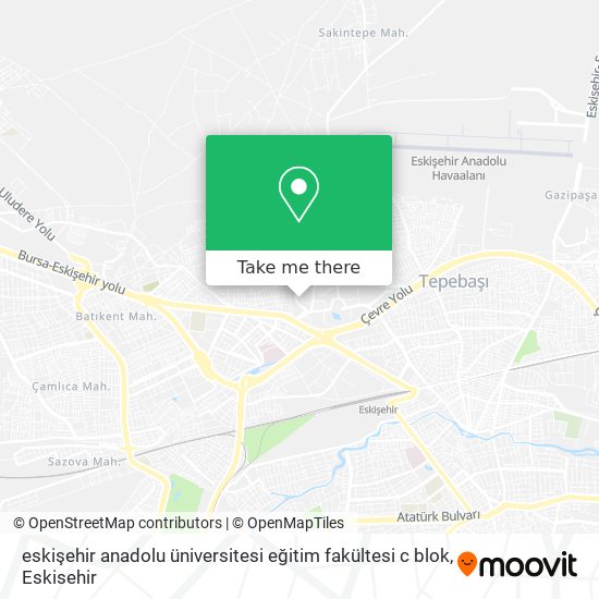 eskişehir anadolu üniversitesi eğitim fakültesi c blok map