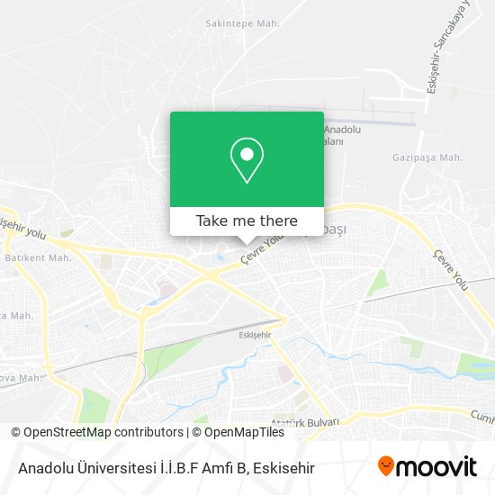 Anadolu Üniversitesi İ.İ.B.F Amfi B map