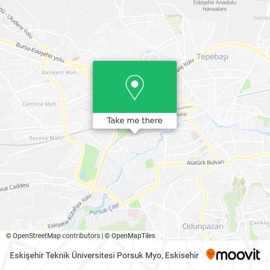 Eskişehir Teknik Üniversitesi Porsuk Myo map