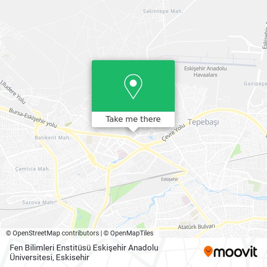 Fen Bilimleri Enstitüsü Eskişehir Anadolu Üniversitesi map