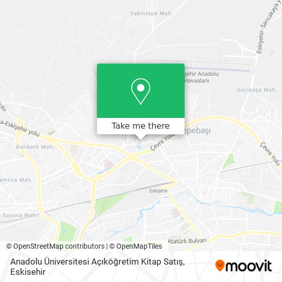 Anadolu Üniversitesi Açıköğretim Kitap Satış map