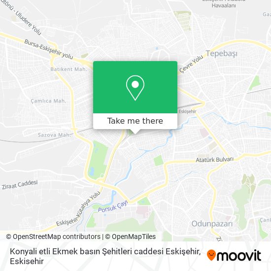 Konyali etli Ekmek basın Şehitleri caddesi Eskişehir map