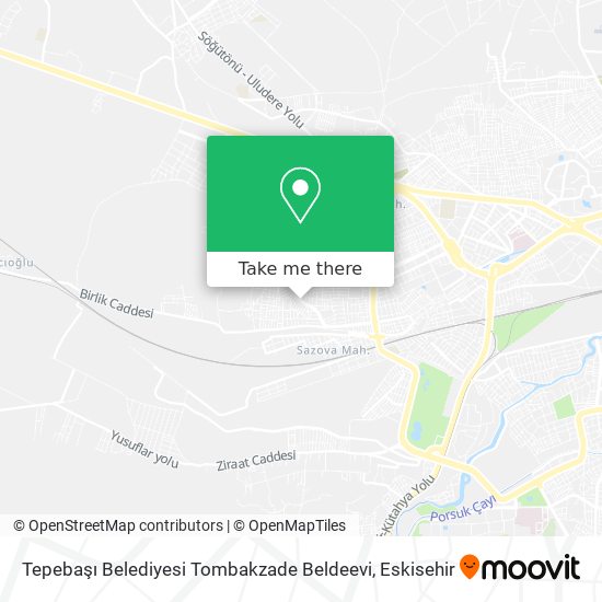 Tepebaşı Belediyesi Tombakzade Beldeevi map