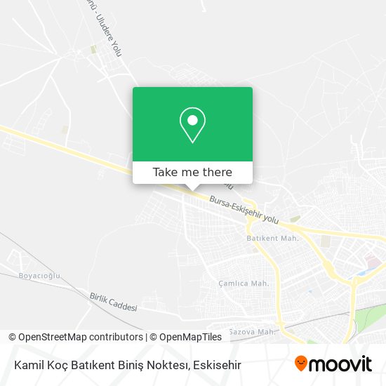 Kamil Koç Batıkent Biniş Noktesı map