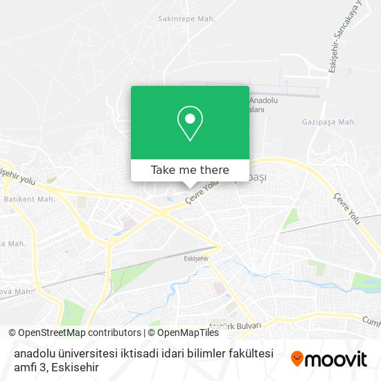 anadolu üniversitesi iktisadi idari bilimler fakültesi amfi 3 map