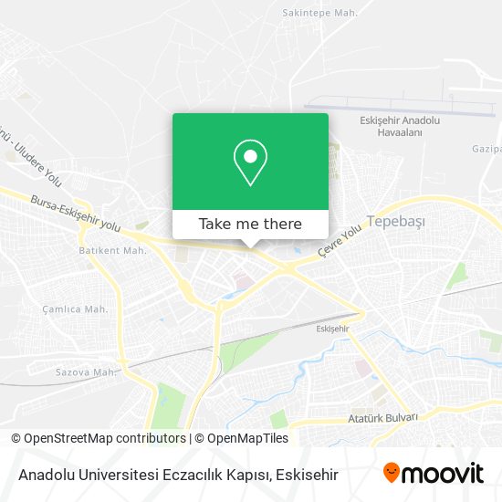 Anadolu Universitesi Eczacılık Kapısı map