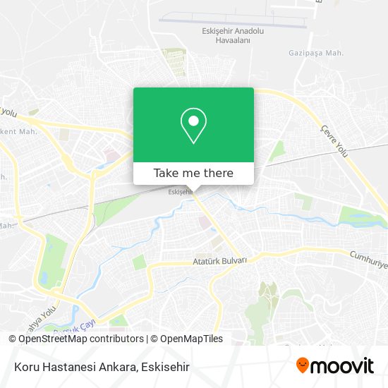 Koru Hastanesi Ankara map