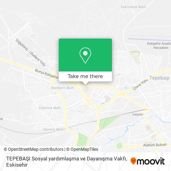 TEPEBAŞI Sosyal yardımlaşma ve Dayanışma Vakfı map