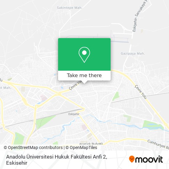 Anadolu Üniversitesi Hukuk Fakültesi Anfi 2 map