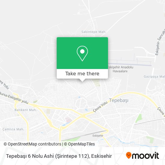 Tepebaşı 6 Nolu Ashi̇ (Şirintepe 112) map