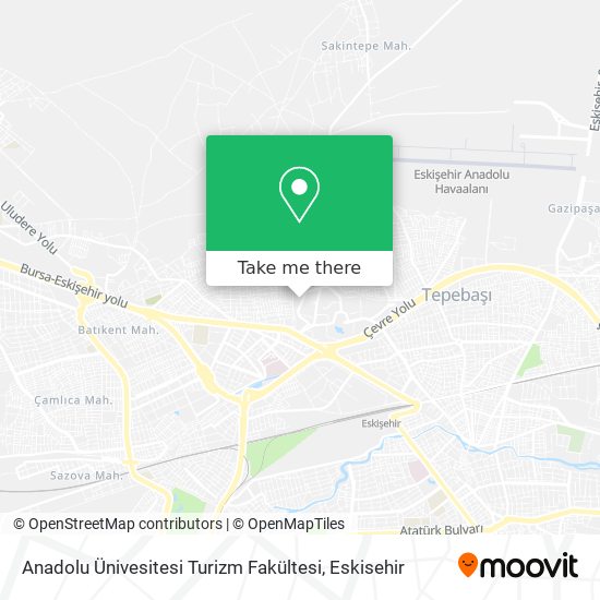 Anadolu Ünivesitesi Turizm Fakültesi map