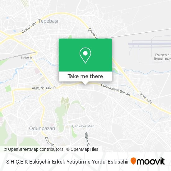 S.H.Ç.E.K Eskişehir Erkek Yetiştirme Yurdu map