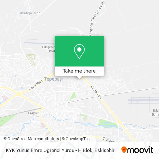 KYK Yunus Emre Öğrenci Yurdu - H Blok map