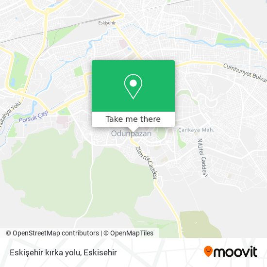 Eskişehir kırka yolu map