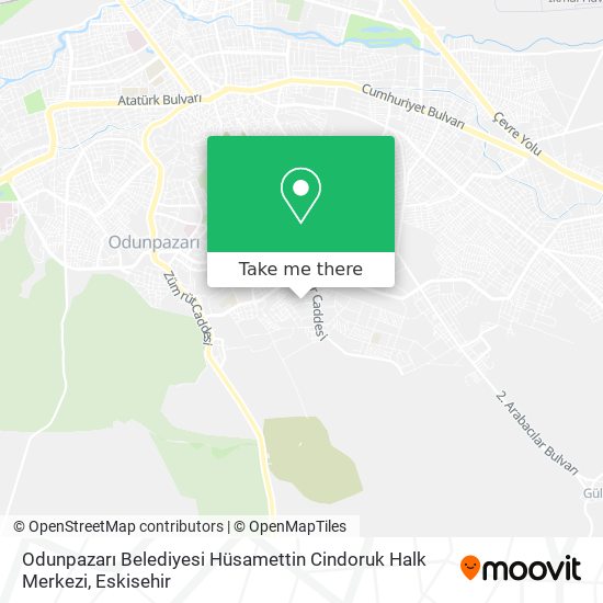 Odunpazarı Belediyesi Hüsamettin Cindoruk Halk Merkezi map