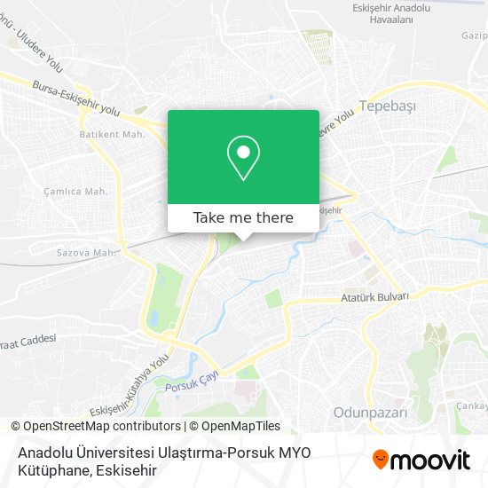 Anadolu Üniversitesi Ulaştırma-Porsuk MYO Kütüphane map
