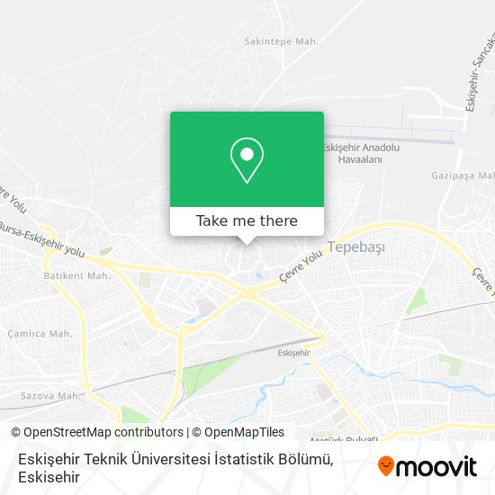 Eskişehir Teknik Üniversitesi İstatistik Bölümü map