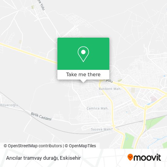 Arıcılar tramvay durağı map