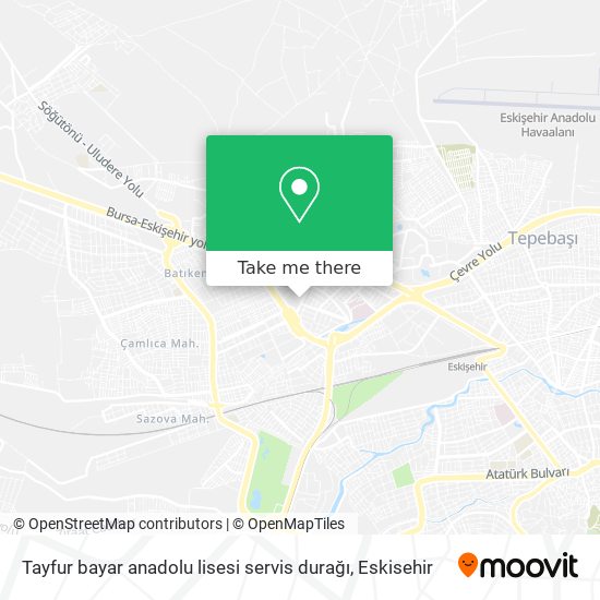 Tayfur bayar anadolu lisesi servis durağı map