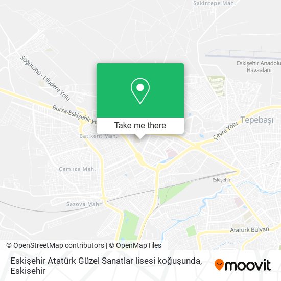 Eskişehir Atatürk Güzel Sanatlar lisesi koğuşunda map