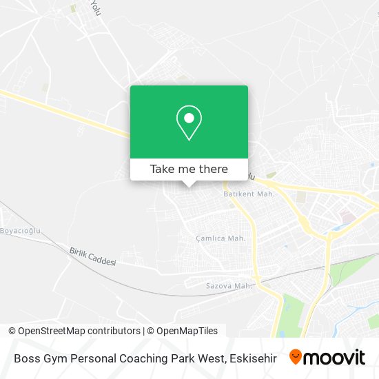 Boss Gym Personal Coaching Park West map