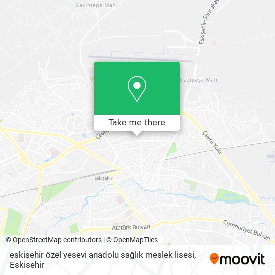 eskişehir özel yesevi anadolu sağlık meslek lisesi map