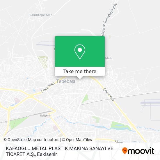 KAFAOGLU METAL PLASTİK MAKİNA SANAYİ VE TİCARET A.Ş. map