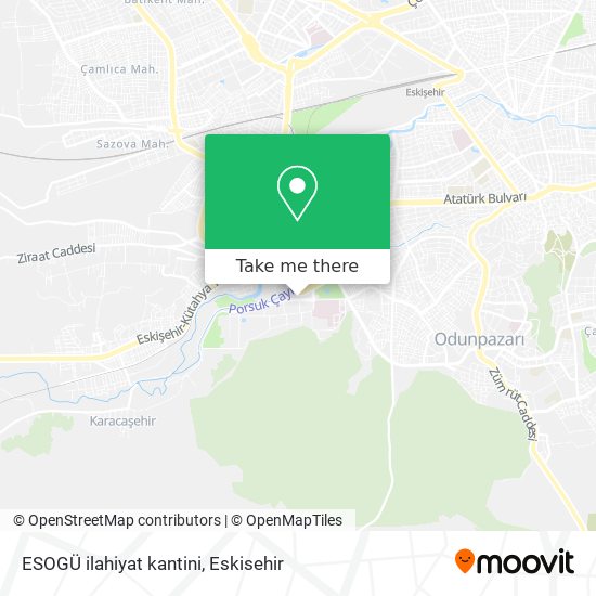 ESOGÜ ilahiyat kantini map