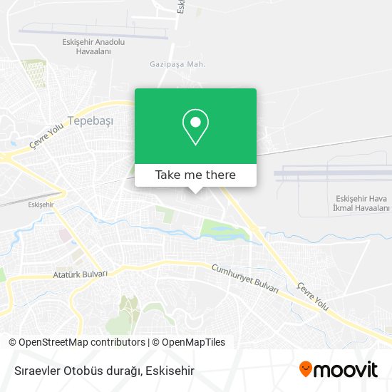 Sıraevler Otobüs durağı map