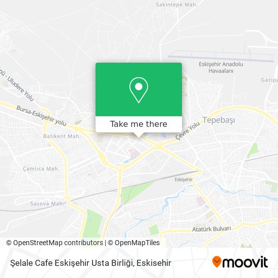 Şelale Cafe Eskişehir Usta Birliği map