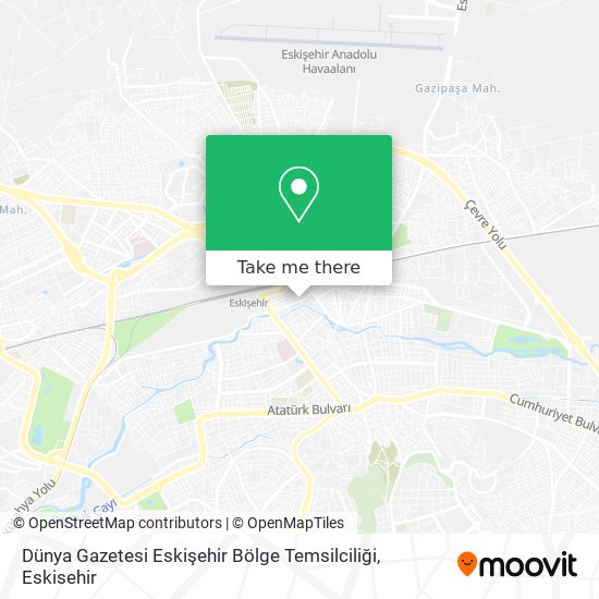 Dünya Gazetesi Eskişehir Bölge Temsilciliği map