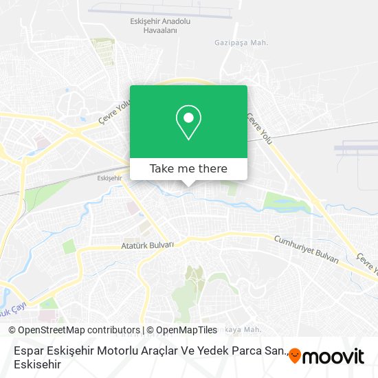 Espar Eskişehir Motorlu Araçlar Ve Yedek Parca San. map
