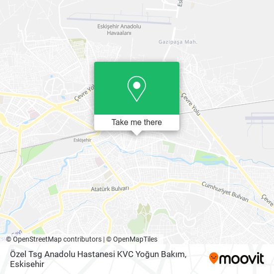 Özel Tsg Anadolu Hastanesi KVC Yoğun Bakım map