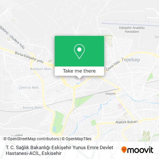 T. C. Sağlık Bakanlığı Eskişehir Yunus Emre Devlet Hastanesi-ACİL map