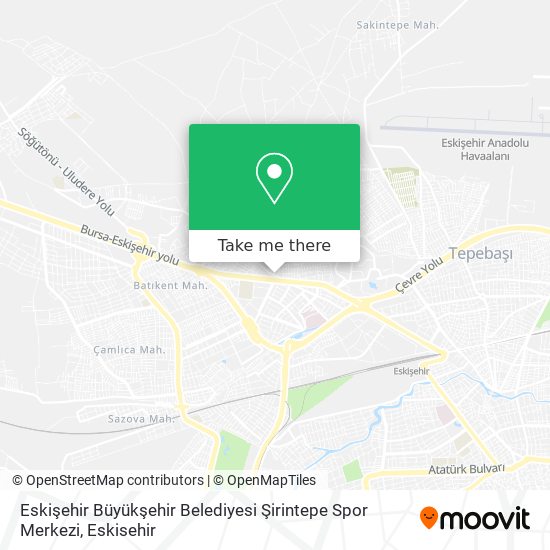 Eskişehir Büyükşehir Belediyesi Şirintepe Spor Merkezi map