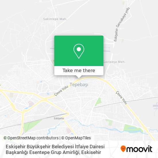 Eskişehir Büyükşehir Belediyesi İtfaiye Dairesi Başkanlığı Esentepe Grup Amirliği map