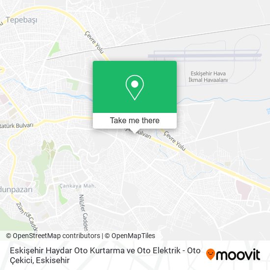 Eskişehir Haydar Oto Kurtarma ve Oto Elektrik - Oto Çekici map